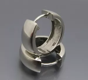 REIF-DESIGN - SCHICKE KLAPP CREOLEN - 925 SILBER RHODINIERT - Bild 1 von 3