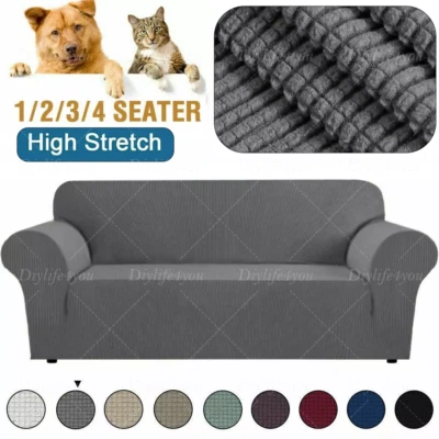 L Form Sofabezug Sofa Überzug Ecksofa Abdeckung Couch Sofahusse 1/2/3/4 Sitzer - Bild 1 von 4