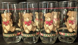 Vintage Libbey USA Collection Teddybär Becher Gläser 4er Set - Bild 1 von 3
