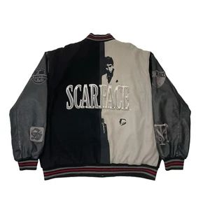 Vintage Scarface Movie JH Design Group Reversible Leather Jacket Coat Size 4XL - Picture 1 of 19