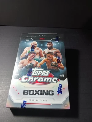 2024 TOPPS CHROME BOXING HOBBY BOX, 2 AUTO PER BOX AVERAGE - Image 1 of 3