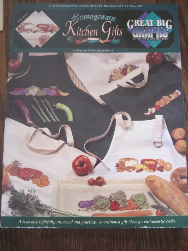 GREAT BIG GRAPHS HOMEGROWN KITCHEN COOKS GIFTS-CROSS STITCH PATTERN BK BY JOHSON - Image 1 of 1