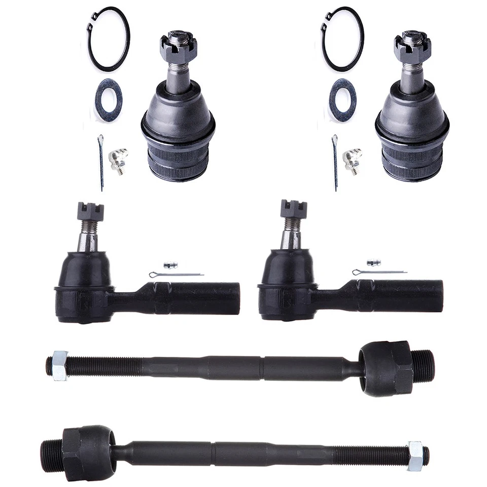 6Pcs Front Lower Ball Joints Steering Tie Rod For 2007-2008 2009 Chrysler Aspen - Image 1 of 1