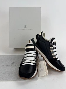 Brunello Cucinelli Women's Black Leather sneakers Size EU 35 / US 5 - Picture 1 of 9