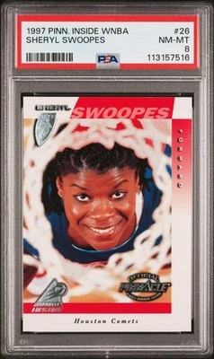 1997 Pinnacle Inside WNBA Sheryl Swoopes #26 RC | PSA 8 | Houston Comets - Image 1 of 2