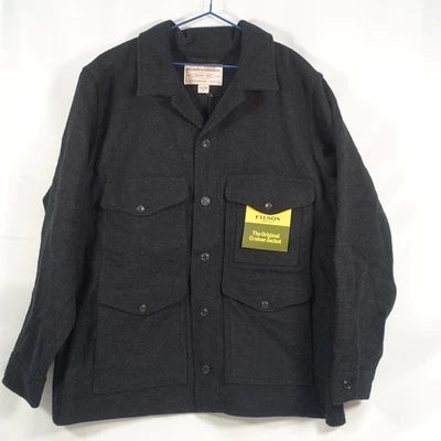 FILSON MACKINAW WOOL CRUISER JACKET SZ-XL CHARCOAL NEW! COAT - Image 1 of 4