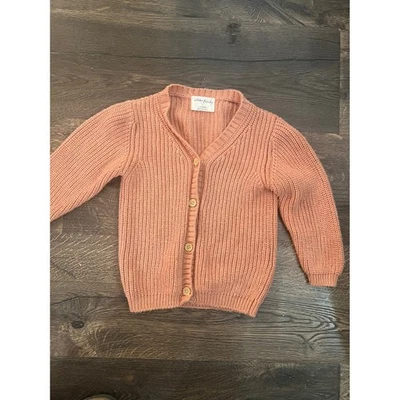 Wilson + Frenchy Baby девочка кардиган 6-12 месяцев персиковый вязаный свитер работает большой - Изображение 1 из 2