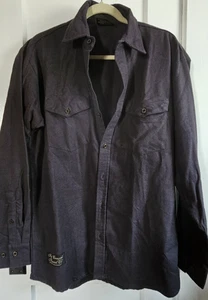 The Vermont Flannel Co, men Classic flannel sold button up shirt Sz M dark gray - Picture 1 of 7