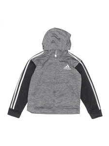 Adidas Boys Silver Zip Up Hoodie 6 - Picture 1 of 2