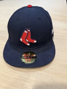 59Fifty New Era Boston Red Sox Baseball Cap Two Socks Official On Field MLB hat - Picture 1 of 4