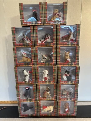 New Sandicast Dog/Cat Christmas Ornaments Holidays Pets Animals You Choose