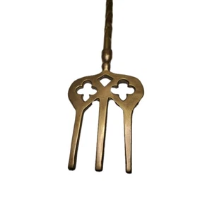 Vintage English BRASS FIREPLACE TOASTING FORK 19 & 1/4 inches Sea Bird - Picture 1 of 7