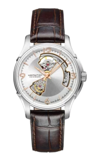 Hamilton Jazzmaster Open Heart Auto Silver Dial Leather Band Men Watch H32565555 - Picture 1 of 1
