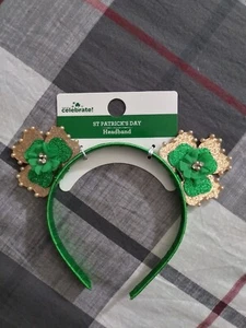 St. Patrick's Day Shamrock Minnie Mouse ears headband-Disneyland- Disney World - Picture 1 of 2