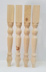 Knotty pine Wood Set Of  Four Table island Legs Unfinished 29" x 3" hand made  - Picture 1 of 3