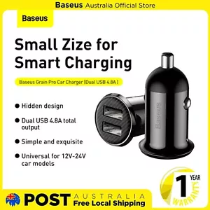 Baseus Grain Pro Car Charger (Dual USB 4.8A) - Picture 1 of 14