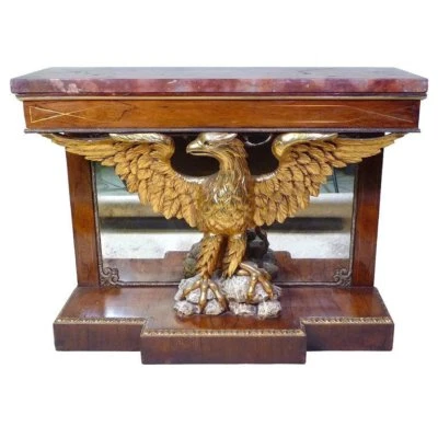 English Regency Style Rosewood Eagle Console Pier Table 19th century - Image 1 of 4