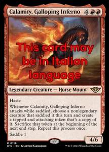 MTG CALAMITY, GALLOPING INFERNO FOIL EXC CALAMITÀ, INFERNO GALOPPANTE 116 OTJ - Picture 1 of 1