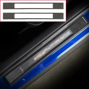 Carbon Fiber Door Sill Scuff Plate Guard Sticker Trim For Ford Mustang 2015-2019 - Bild 1 von 9