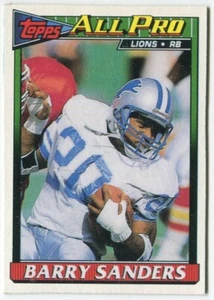 1991 Topps Box Card - Barry Sanders Detroit Lions All-Pro - Picture 1 of 2