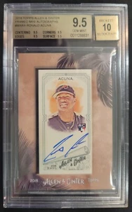 RONALD ACUNA 2018 Topps Allen & Ginter Framed Mini Autograph- BGS 9.5/10 Auto - Picture 1 of 6