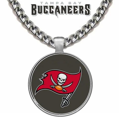 Tampa Bay Buccaneers Mens Womens 24" Stainless Steel Chain Pendant Necklace D5 Cover