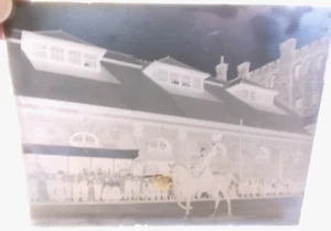 4" x 5" Antique Silver Glass Plate Photo Negative ~ Military Parade 1907 - Picture 1 of 3