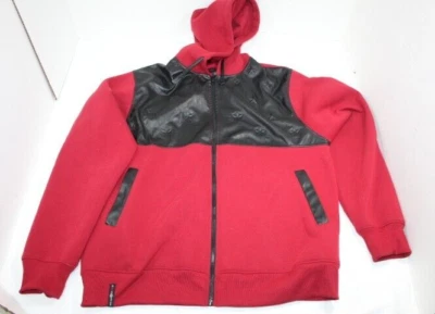 Chaqueta deportiva de invierno Enyce para hombre 3XL roja negra cremallera completa sudadera con capucha vintage Kanye West Foto 1 de 4