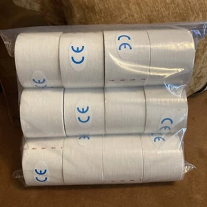 12 Rolls 1.5" White Athletic Tape Sports Muscle Therapeutic Individually Wrapped - Picture 1 of 1