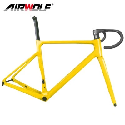 Cuadro de bicicleta de carretera de fibra de carbono 700*38C freno de disco cable interior marco de enrutamiento Foto 1 de 4