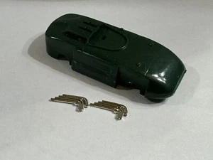 '60s Harvey Indy 500 Green Plastic HO Body and 2x Chrome for Thunderjet - NEW - Picture 1 of 2