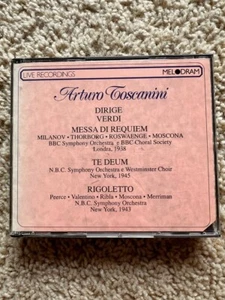 Opera CD Toscanini Dirige Verdi Messa di Requiem Te Deum Rigoletto 1989 MEL28022 - Picture 1 of 4