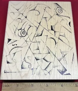 20. Jahrhundert Holz montiert Gummistempel ART DECO Hintergrund JUDIKINS - Bild 1 von 4