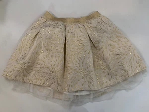 Gap Kids Gold Floral Jaquard Aline Skirt Large 10 Excellent - Picture 1 of 3