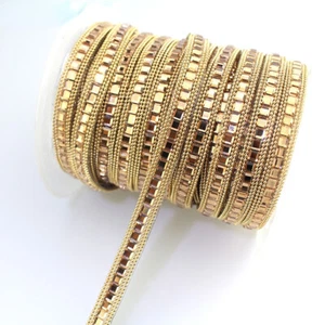 1 Yard Mirror Rhinestone Trim Tape Banding Single Double Row Hot Fix Ribbon Sew - Picture 1 of 13