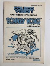 1982 Nintendo Donkey Kong Instruction Manual ONLY Coleco Vision By Nintendo Blue