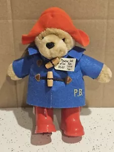 Paddington Bear 9.5" Teddy Bear w/ Raincoat & Red Boots 2016- Great Condition - Picture 1 of 5