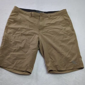 Da Hui Sz 38 Beige Khaki Hybrid Flex Surf Athleisure Casual Shorts - Picture 1 of 12