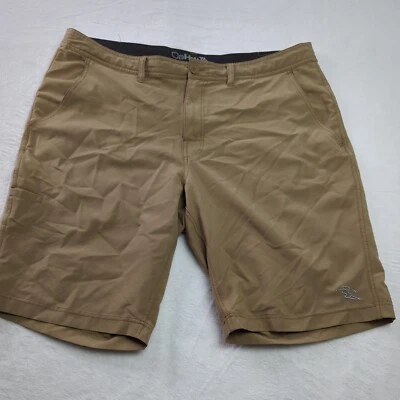Da Hui  Sz 38 Beige Khaki Hybrid Flex Surf Athleisure Casual Shorts - Image 1 of 4