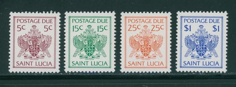 St. Lucia Scott #J13-J16 MNH 1981 Postage Dues $$ 395989 Cover