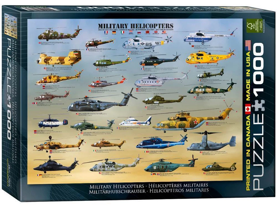 Eurographics 1000pce Military Helicopters EUR60088 - image 1 of 1