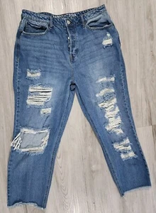 Vanilla Star Women's Jeans - Mid Rise Skinny - Size 15 - Distressed 32" X 26" - Picture 1 of 9