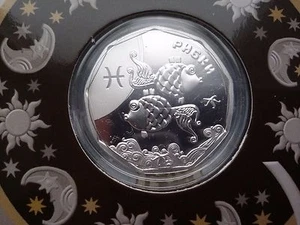 Ukraine , 2 UAH 2015, Silver coin: Pisces (Little Fish) - Children's Zodiac - Picture 1 of 4