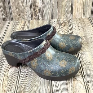 CROCS Sarah Crosslite Womens Floral Dual Comfort Heel Clogs Mules 203764 Size 8 - Picture 1 of 14