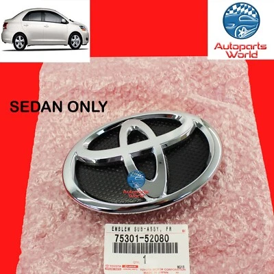 NEW GENUINE TOYOTA OEM 2007-2012 YARIS SEDAN FRONT GRILLE EMBLEM 75301-52080 - Image 1 of 4