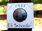 1988 El Salvador 1 Colon Coin Old Rare Salvadoran Coins Money Moneda One World