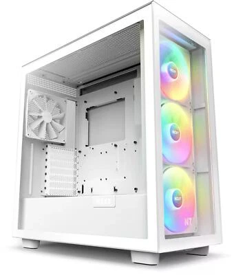 NZXT H7 Elite White 2023 RGB Midi Tower ATX Gaming Gehäuse mit Glasfenster - Bild 1 von 4