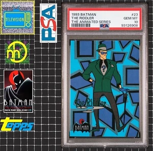 1993 Topps Batman: The Animated Series - #23 The Riddler - PSA 10 GEM MINT POP 2 - Picture 1 of 4