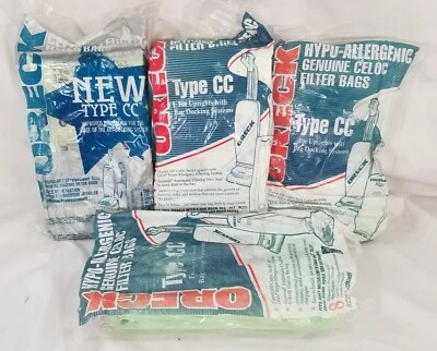 Lot of 33 Oreck CCPK8DW Type CC Celoc Upright Vacuum Bags 4 Packs of 8 + 1 = 33 - Image 1 of 4