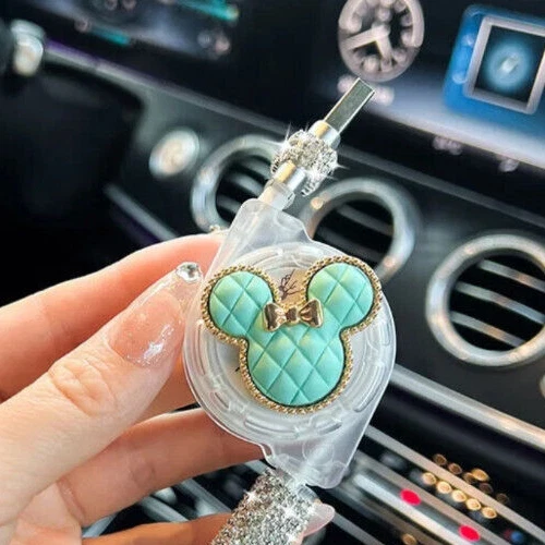 Cable de carga retráctil Bling 3 en 1 cargador de teléfono / iPhone tipo C micro USB Foto 1 de 1